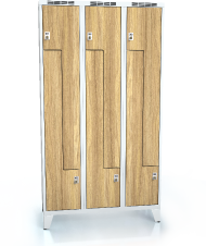 Cloakroom locker Z-shaped doors ALDERA with feet 1920 x 1050 x 500